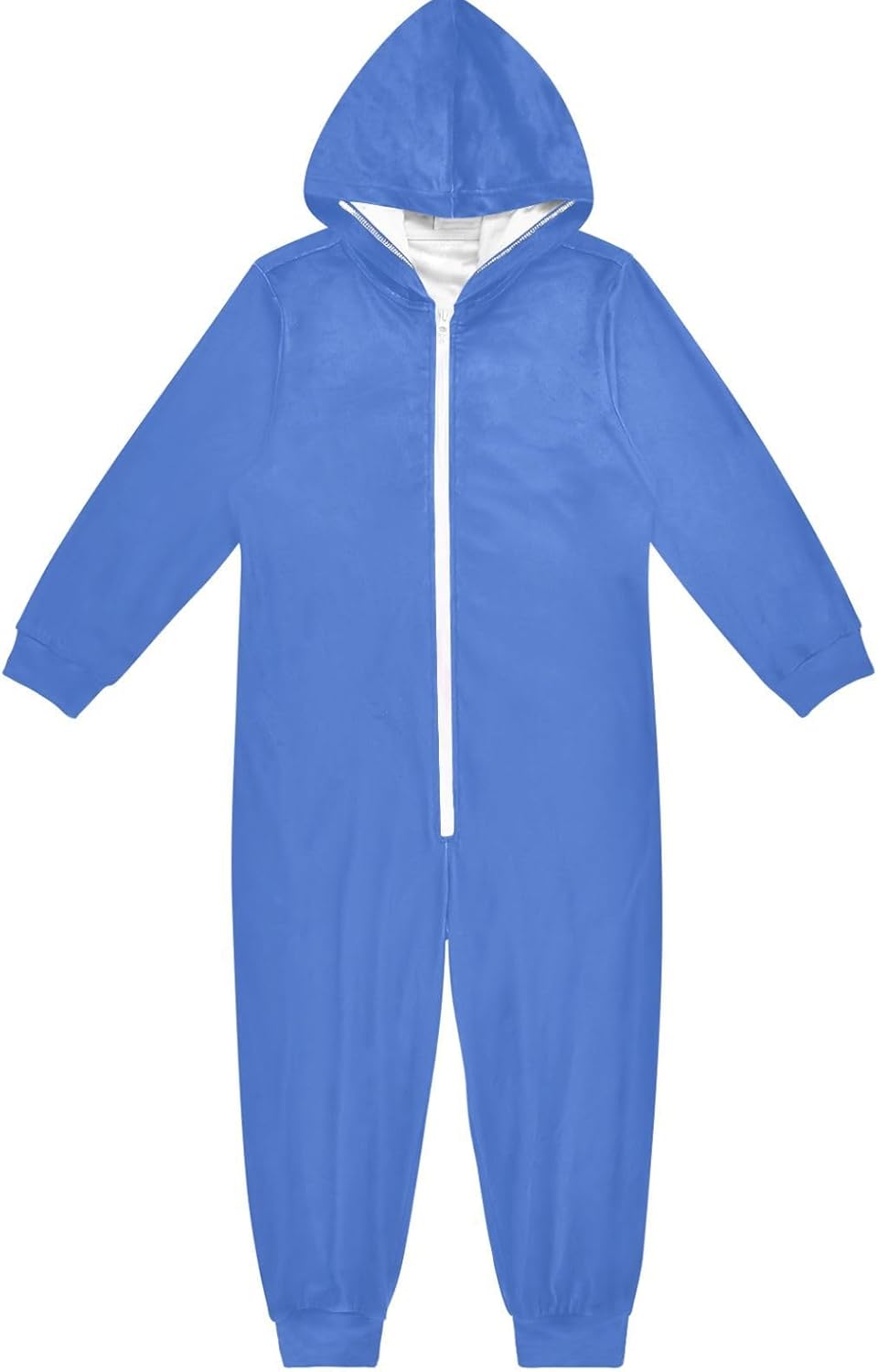ODAWA One Piece Costume Aqua Blue Zip-Front Hooded Sleepwear Christmas Pajamas Sleepwear 4T