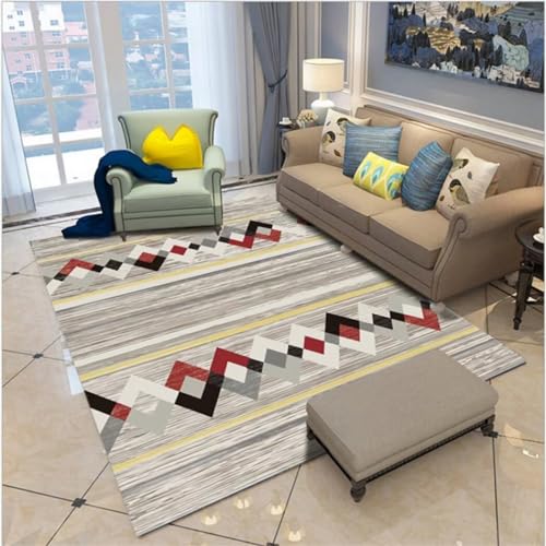 Tapis de jeu jaune 140x180 en machine pour chambre d'enfant - 2