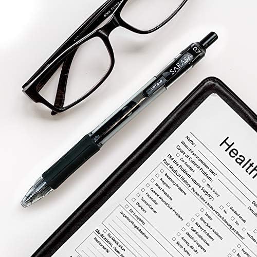 Miniatura 6 de Zebra - Bolígrafos de gel retráctiles, punta media de 0.028 in, Zebra Sarasa Dry X20, paquete de 14 unidades de tinta negra Zebra Pen Gel