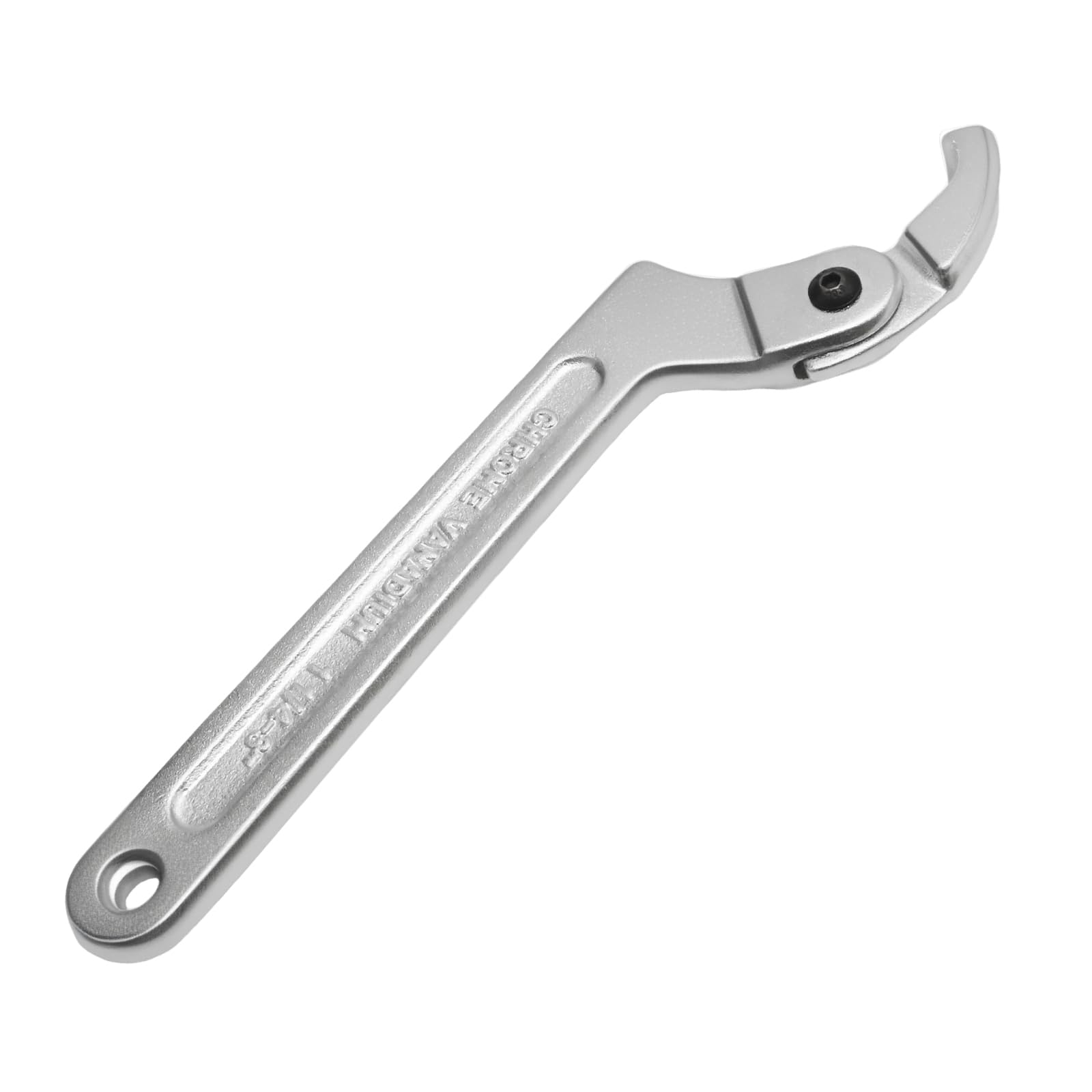 MospdyGear ​Heavy-Duty Adjustable C Spanner Hook Wrench Tool, High Strength Chrome Vanadium Steel, Fits 32mm to 76mm Round Nuts, Pipe Couplings (1-1/4"-3")​