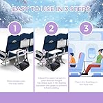 Babenest Airplane Foot Hammock, Foldable Leg Rest Support with Adjustable Strap & Privacy Cover, Thickened Bottom for Feet Warmth, Portable Flight Footrest Holder for Air Travel, Office & Car (Cover) - Image 5