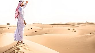 IBLUELOVER Mens Arab Shemagh Scarf Middle East Keffiyeh Headscarf Arabia Scarves Hijab Headband Desert Shawl Saudi Headwear Classic Arabian Turban Large Bandana Soft Head Cover for Men Boys