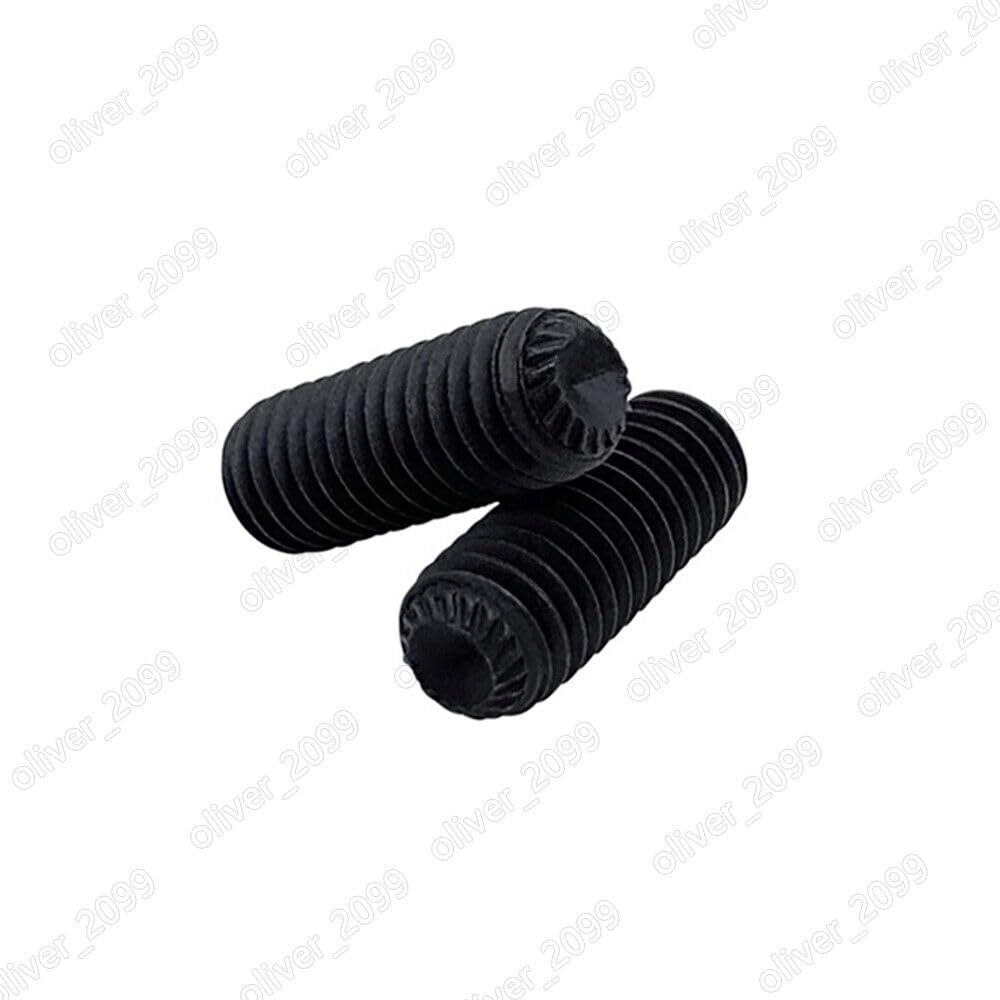 Black 12.9 Steel Hex Socket Set Screw with Knurled Cup Point Grub Screws DIN916K (M6 x 30mm,100)
