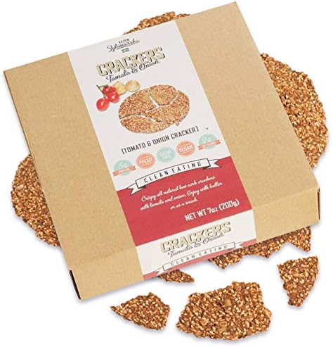 KZ Clean Eating - Tomato & Onion Cracker - 200g (7oz) - Keto - Low Carb Vegan Gluten Free Non GMO Swedish