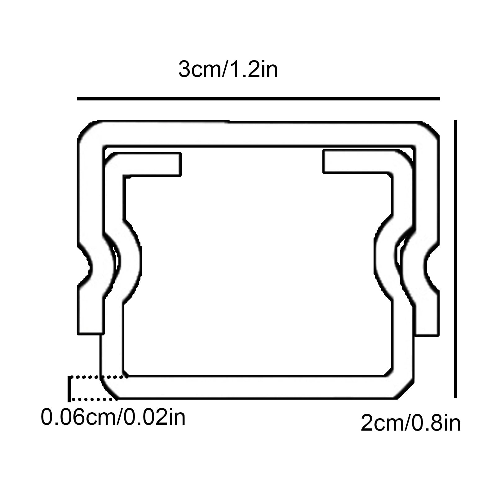 Cache Cable Sol en Acier Inoxydable, Passage Plancher, Passe Cable Exterieur pour Mur, Plinthe, Plafond(3.0x2.0cm/1.2x0.8in)