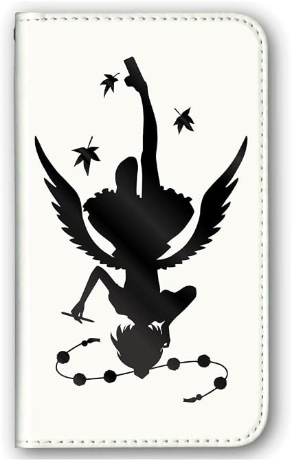 Amazon Co Jp 射命丸 文 東方 シルエット 影絵 イラスト デザイン 手帳型 スマホ ケース スライド式 マルチ Iphone Android 携帯 対応 ホワイト本体 ブラックプリント 001m 家電 カメラ