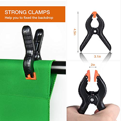 Yesker Photo Video Studio 8.5 X 10Ft Green Screen Backdrop Stand Kit, Photography Background Support System With 6 X9Ft Muslin Chromakey Backdrop For Portrait,Product Photography And Video Shooting #TOP5