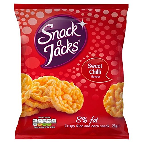 Snack a Jacks Sweet Chilli Rice Cakes 26g (Pack of 4