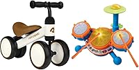 Vista 10 de Retrospec Cricket Baby Walker Bicicleta de equilibrio con 4 ruedas para edades de 12 a 24 meses, bicicleta de juguete para niños de 1 año - Juguetes