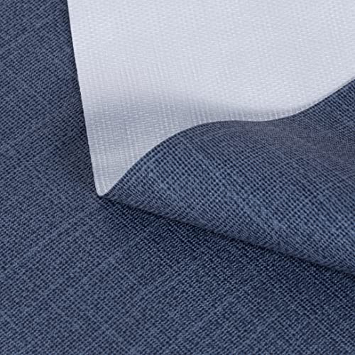 Image of sancua 100% Waterproof Rectangle PVC Tablecloth - 52 x 70 Inch - Oil Proof Spill Proof Vinyl Table Cloth, Wipe Clean Table Cover for Dining Tables, Buffet Parties and Camping, Greyish Blue