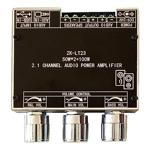 Bloepum -LT23 5.1Bluetooth Power Amplifier Board 50W 2.1Channel Amplifier Board with Short Circuit Protection Fit for Sound Box