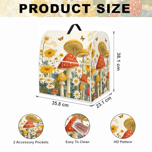 Image of Kitchen Dust Cover Compatible with 4.5 5 6 8 quart Stand Mixer | Kitchen Appliance Protective Covers with Top Handle and Pocket