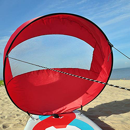 Kayak Sails 42 Inches Foldable Kayak Boat Windsurfing Sails Ultralight Summer Surfing Wind Paddle Sail Durable Downwind Sail Kit Instant Popup Kayak Wind Sail Kayak Paddle Board Accessories (Red) #TOP6