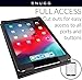 Snugg iPad 9.7 (2018/2017) & iPad Air Case, Black Leather Smart Case Cover Apple iPad Air and New iPad 2017 9.7
