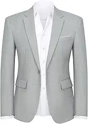 Blazer masculino slim fit de um botão, jaqueta esportiva leve para casamento, negócios, festa