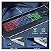 Wireless Keyboard and Mouse Combo RGB Backlit, Rechargeable Light Up Letters, Full-Size, Ergonomic, Sleep Mode, 2.4GHz(Portuguese)