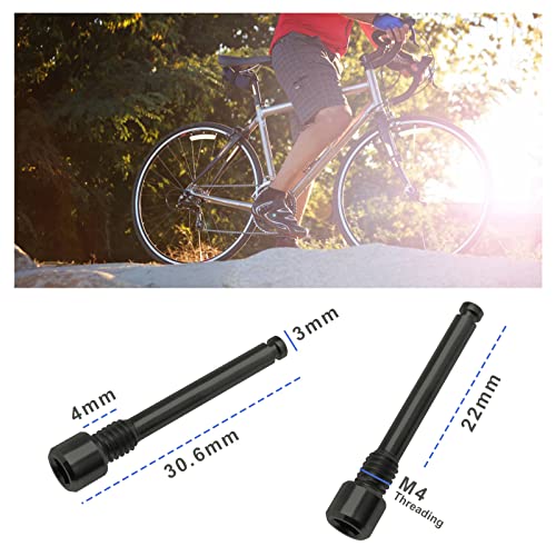 2PCS M4 Titanium Bolts for Bicycle Disc Brake Pad Threaded Pin Inserts Screw Disc Brake Pad Pin Axle for Threaded Hydraulic Disk Caliper Black - Image 3