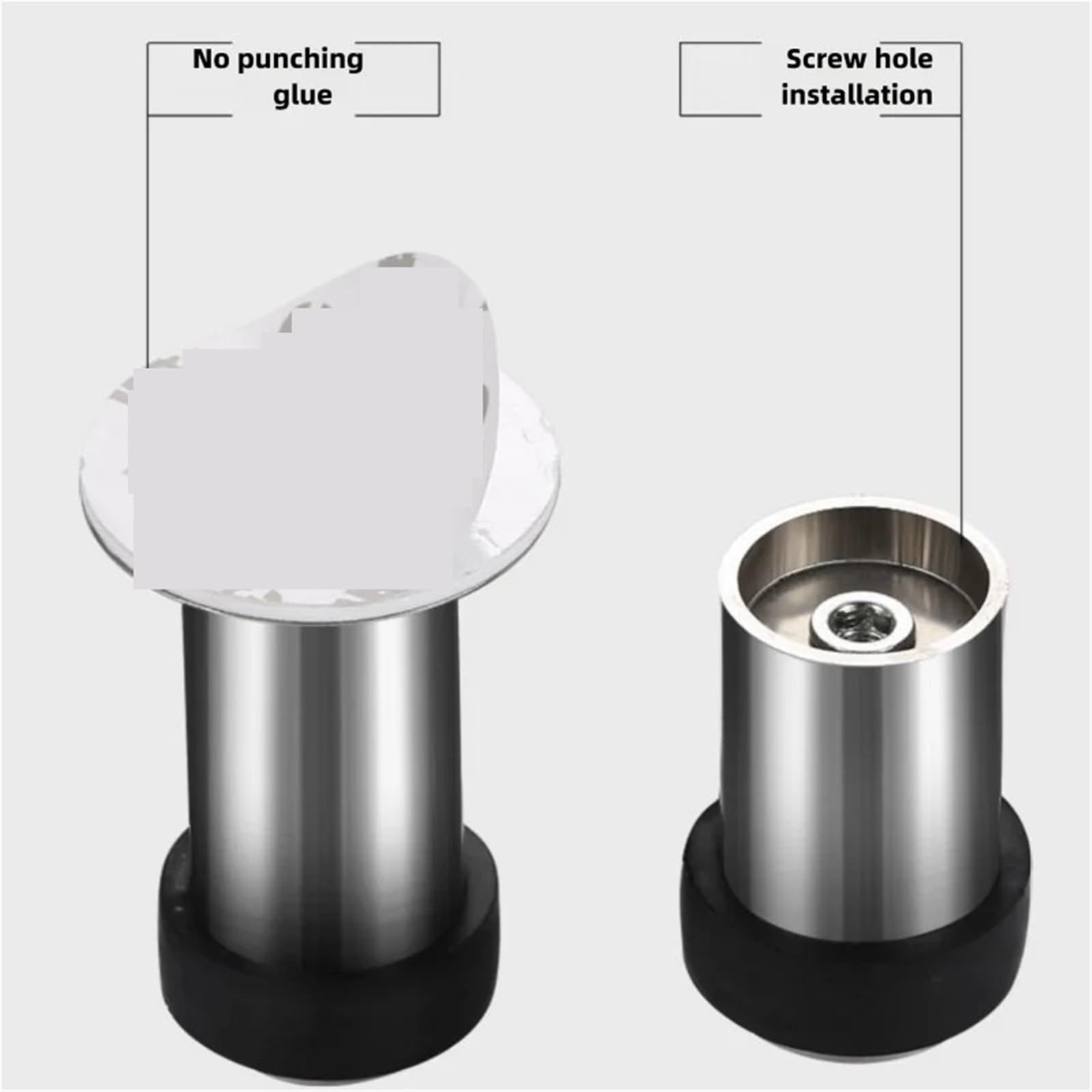 Topes Para Puertas Suelo Tope de puerta piso goma acero inoxidable | Juntas Seguridad Protección Protección Limpieza(8-3)