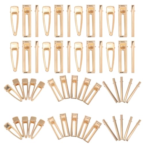 Pinces à cheveux kawaii dorées de 6 cm idéales pour réussir votre maquillage et vos tutoriels DIY