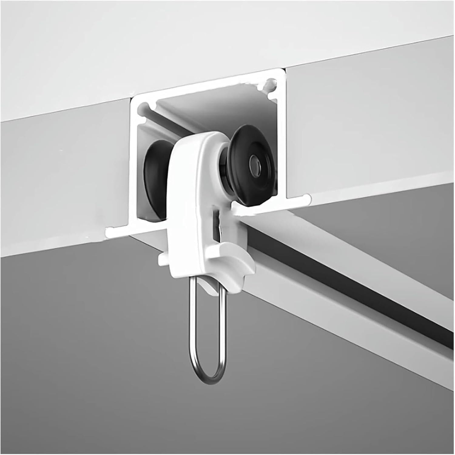 Curtain Track,Ceiling Track,White Hidden Recessed Curtain Track Ceiling Mount,Heavy Duty Recessed Curtain Railing System Room Divi
