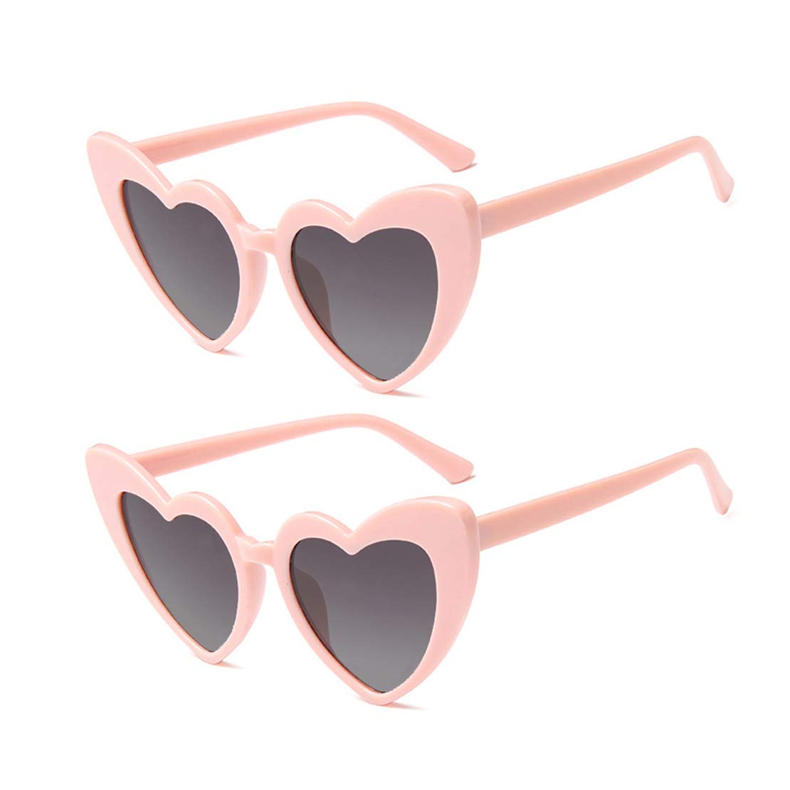 JUSLINK Heart Shaped Sunglasses Vintage Cat Eye Mod Style Retro Kurt Cobain Glasses for Women
