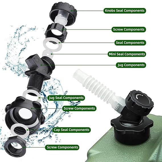 Image of 25 L Camping Water Container Portable Camping Can Water can for Travelling Travel Hiking Picnic Water Storage Containers Dispenser Barrel with Faucet Water Camper Outdoor (Green, 25L)