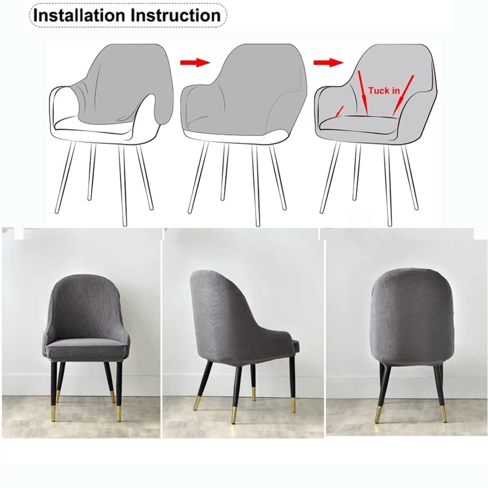 Coprisedia elasticizzato con braccioli, set da 4 pezzi, per sala da pranzo, cucina e ufficio, vestibilità elastica, colore: rosa