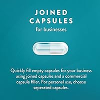 Vista 8 de PurecapsUSA – Empty Gelatin Pill Capsules Size 0 1,000 Joined Pills Black/Blue Non-GMO Certified SLS, Gluten, Preservative Free