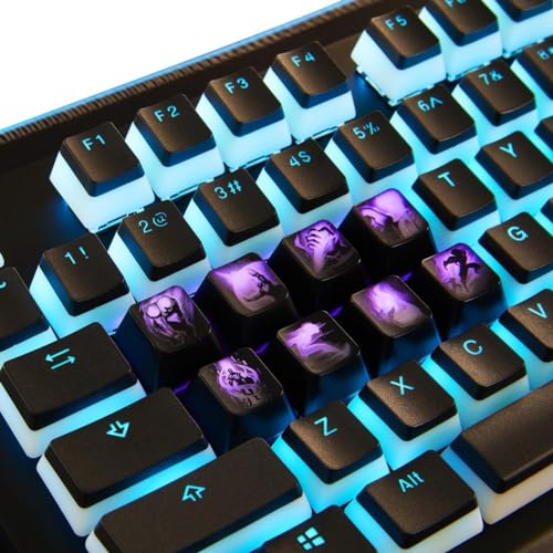 League of Legends Custom Keycaps (Summoner Spell) - Laser Engraved with All Kinds of Summoner Spells, Ward, Missing Ping, Return. Fit with Any Mechanical Keyboard. League of Legends Gift for Gamers