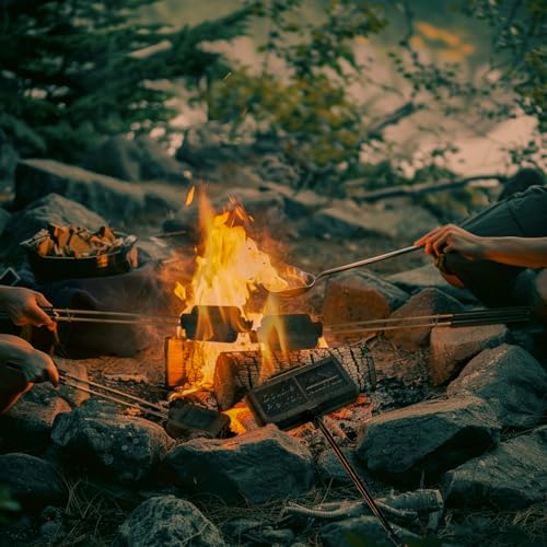 AILITOR Campfire Sandwich Maker Cast Iron Pack of 4 - Pudgy Pie Maker for Camping, Mountain Pie Cooker by AILITOR - Image 8