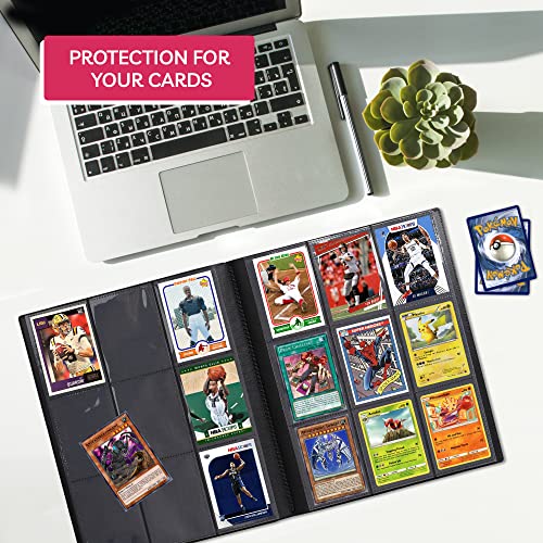 Trading Card Binder - Sports Card Binder - Football Card Binder - Card Collection Binder - Baseball Card Binder - Trading Card Holder (9 Pocket, 360 Cards, 3.5 X 2.5") // Paper Plan #TOP3