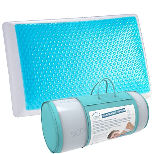 MODVEL Gel Memory Foam Cooling Pillows Stomach Sleepers | Orthopedic Neck & Back Support for A Relaxed Sleeping Experience | Medium-Plush Feel (1-Pack, A White Gel Sleeping Pillow) MODVEL Gel Memory Foam Cooling Pillows Stomach Sleepers | Orthopedic Neck & Back Support for A Relaxed Sleeping Experience | Medium-Plush Feel (1-Pack, A White Gel Sleeping Pillow)
