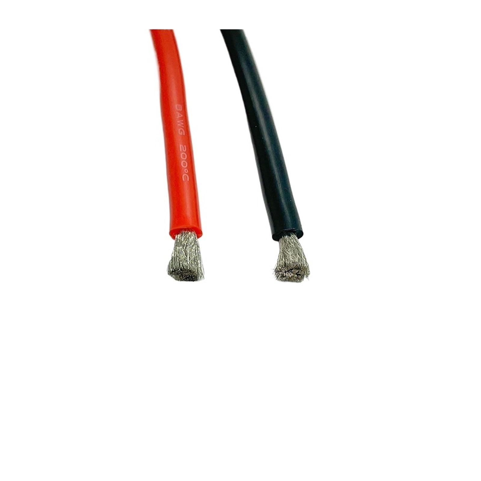 Zestaw kabli połączeniowych do falownika — 8/6/4/2 AWG, miedź cynowana, żaroodporne, elastyczne, 600 V(R-B,78.7IN 4AWGx25square)