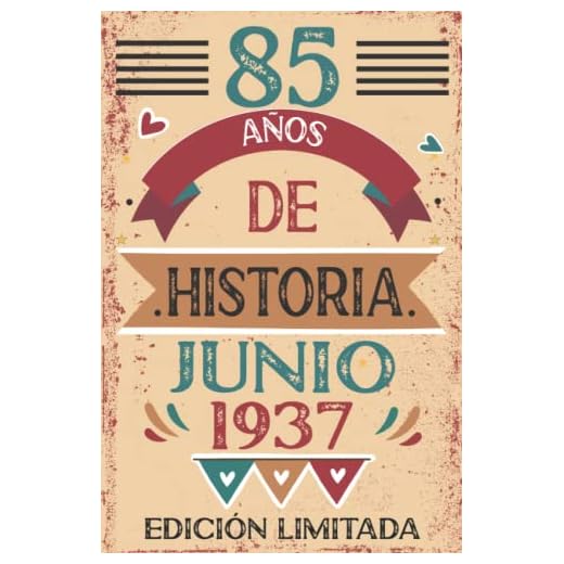 85 Años De Historia Junio 1937: 85 años. Libro de visitas, cuaderno, 110 páginas de felicitaciones, idea de regalo, regalo Para la esposa, novia, mujer, La madre