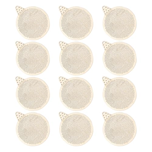Pendentif Noël bois rond pour couture et plaque suspendue DIY (12 pièces)