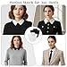 Falzqq 2 Pcs False Collar for Women Detachable Shirts Dickey Collar for Women Black White Collars Half Shirt Blouse