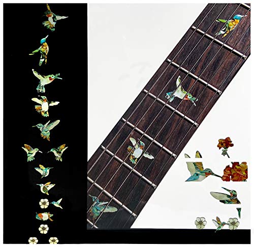 Bee Hummingbirds - Fret Markers Inlay Stickers Decals for Guitars