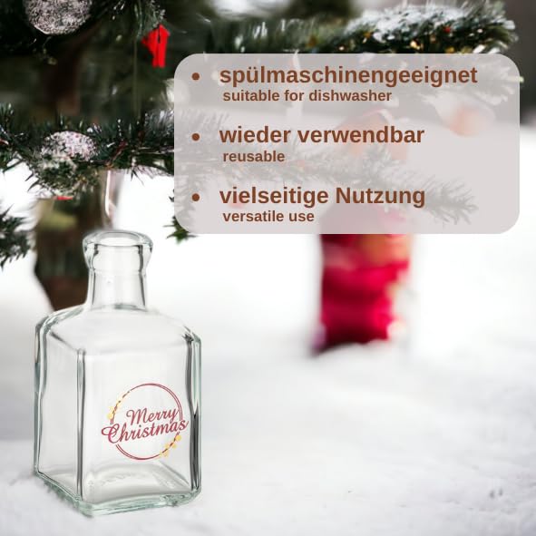 Gouveo 6er Set Vorratsgläser 250 Ml Aus Borosilikatglas Eckig Mit Deckel - Aufbewahrungsgläser