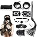 Fetish Sex Toys Restraints Kits Bed Restraints Bondage Sex Restraints Set BDSM Sex Things HandCuffs Whips Flog Ankel Cuffs Blindfold Cotton Rope Sex Restraining Sets for Couples Women Men