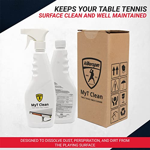 Killerspin Ping Pong Table Cleaning Spray, Table Tennis Table Top Cleaning Kit, Table Tennis Equipment, Cleaning Spray Bottle, 500 Ml Bottle, Pack Of 2 #TOP4
