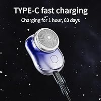 Vista 6 de Mini-Shave - Afeitadora eléctrica portátil, maquinilla de afeitar eléctrica mejorada 2023 para hombres, afeitadora de tamaño de bolsillo, afeitadora
