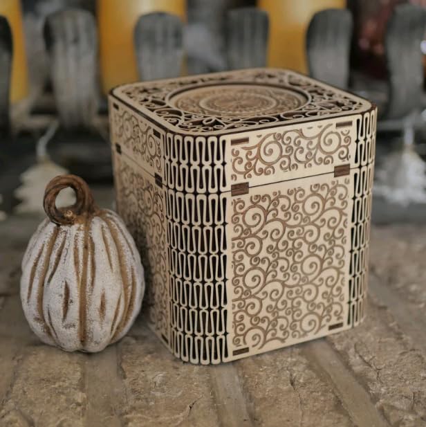 MeeCraft Vintage Wooden Gift Box with Magnetic Closure - Engraved...