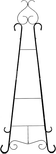 Miniatura 10 de Soporte de exhibición de caballete de metal  Soporte decorativo negro para letrero de boda, pintura, póster, cementerio  Soporte de lona alto y