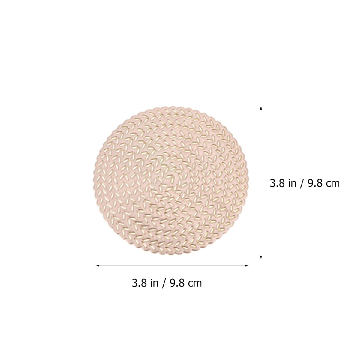 silikonowa podkładka pod gorące naczynia, Puste podkładki ze słomy pszennej wielokolorowe 9,8x9,8 cm 1/2/3/12 szt(Goldenx3pcs,9.8X9.8X0.1CMx3pcs)