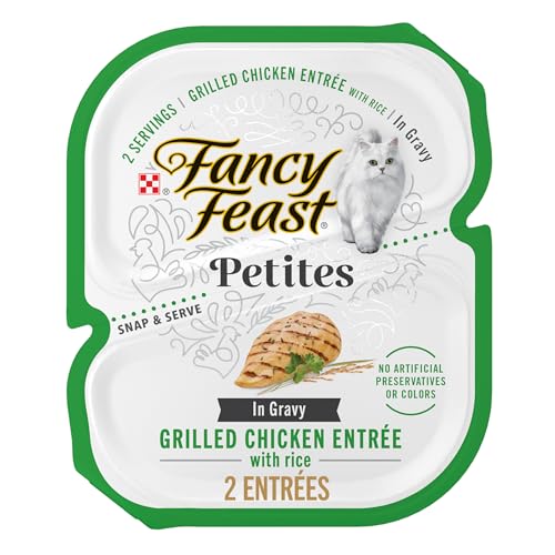 Purina Fancy Feast Petites Grilled Chicken Entrée With Rice In Gravy Gourmet Wet Cat Food - (Pack of 12) 2.8 oz. Tubs