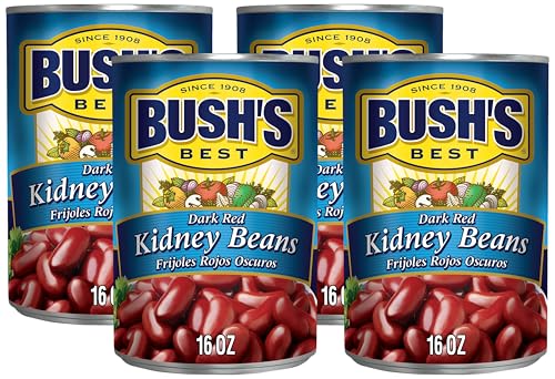 Bush's Best Dark Red Kidney Beans 16oz (Pack of 4)