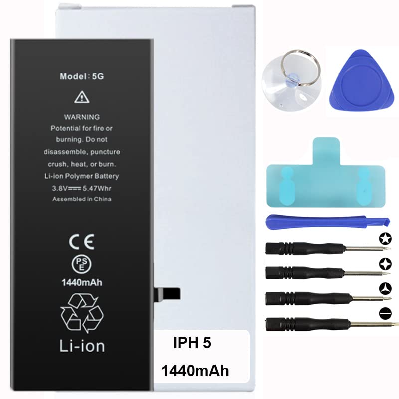 Batterie iPhone 5 kit de remplacement avec outils magnétiques et adhésifs