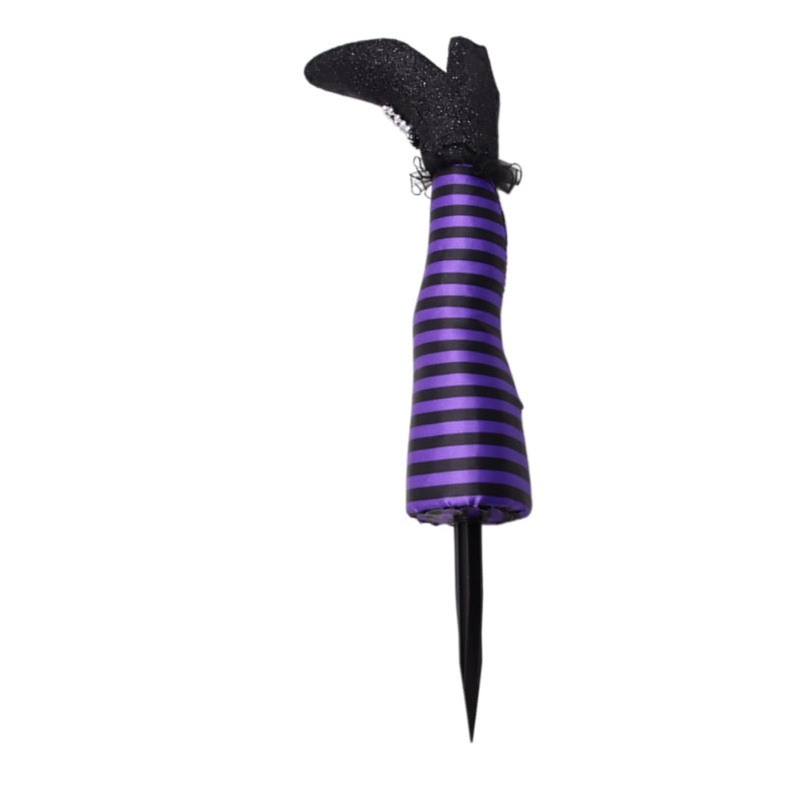 GnathicHOME Halloween Witch Leg Yard Stakes | Garden Stake Halloween Decorations for Patio Lawn Porch Roof Grassland Pathway Garden Backyard (47 * 15cm,purple-1pc)