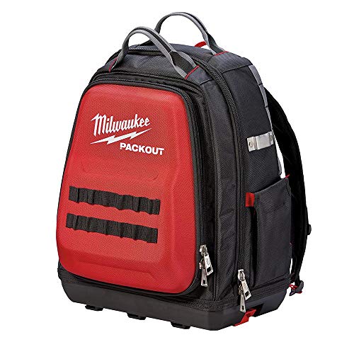 Tool Backpack,Red/Black,48 Total Pockets
