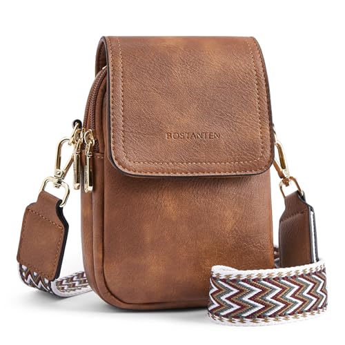 Image of BOSTANTEN Crossbody Bags for Women Cell Phone Purse Leather Wallet Handbags with Card Slots